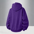 thumbnail image 4 of JSheng Men's Oversized Hoodies Pullover Long Sleeve Drawstring Sweatshirt with Pocket Fall Winter Casual Solid Loose Sweatshirts Z-Purple L, 4 of 5