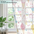 thumbnail image 4 of Yayeee Window Curtains Light Filtering 63"x42" Grommet Panel Pair Home Living Room Decor, Colorful Ice Cream Pattern, 4 of 7
