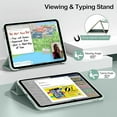 thumbnail image 5 of Aioneus iPad Case for iPad (A16) 11th Generation 11 Inch (2025), iPad 10th Generation 10.9 Inch (2022), with Auto Wake/Sleep, Tri-fold Stand Smart Case, Light Green, 5 of 8