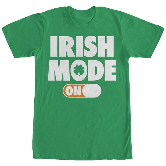 Men's Lost Gods Irish Mode On Graphic Tee Kelly Green Small