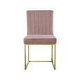 thumbnail image 4 of Meridian Furniture Giselle Pink Velvet Dining Chair (Set of 2), 4 of 5