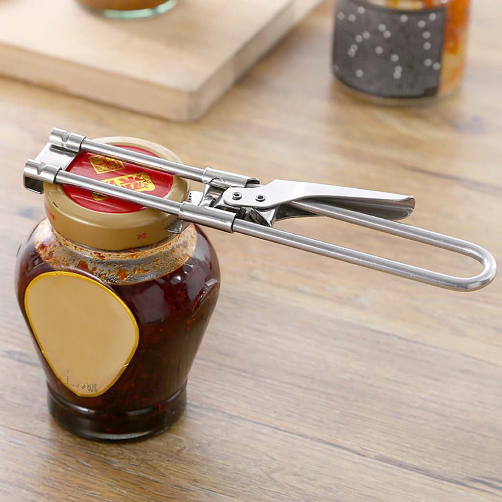 Can Opener Jar Bottle Adjustable Manual Stainless Steel Easy Kitchen Tool S T9P6 