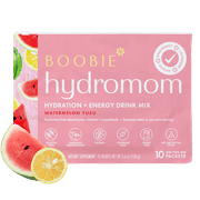 Boobie Hydromom Breastfeeding Supplement for Pregnancy and Lactation Drink, Watermelon Yuzu, 10 servings