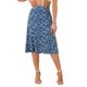 thumbnail image 1 of Faldas Midi Peasant de Mujer INSPIRE CHIC con Cintura Elástica A-Line de Flores Ditsy Azul L, 1 of 6
