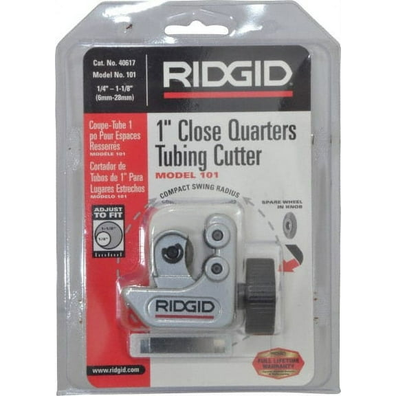 Ridgid 1/4" to 1-1/8" Pipe Capacity, Close Quarters Mini Tubing Cutter
