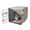 thumbnail image 5 of Kitten Dog Crate Cover, Repetitive Striped Cats Family Cartoon on Plain Background, Easy to Use Pet Kennel Cover Small Dogs Puppies Kittens, 7 Sizes, Orange Charcoal Grey, by Ambesonne, 5 of 6