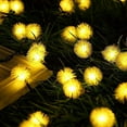 thumbnail image 2 of LINLIN Chuzzle Solar String Lights Outdoor,Waterproof 20FT 30LED Dandelion Ball Solar Powered Globe Fairy String Lights for Garden Camping Patio Weeding Party Christmas Decor (Warm White), 2 of 7