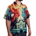 thumbnail image 2 of Love Men's Short Sleeve Casual Printed Button Down Beach Shirt - Summer Hawaiian Top, 2 of 6