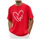 thumbnail image 1 of Ceisia Men's Casual Heart-Printed Short Sleeve Crew Neck Gift T-Shirt, 1 of 5