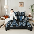 thumbnail image 4 of Homewish 3-Piece Eiffel Tower Zebra Polkadots Queen Comforter Set, 4 of 8