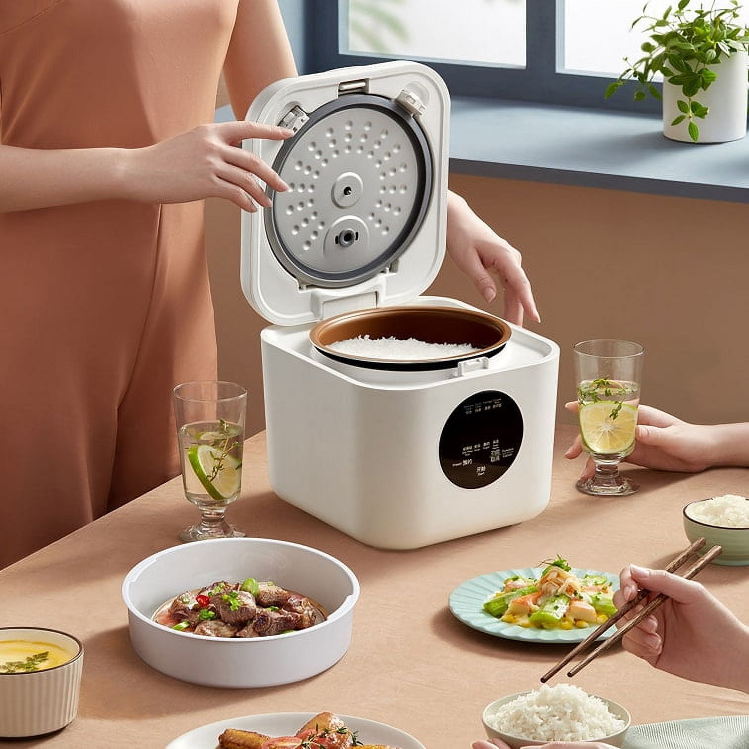 Bear 2L Electric Rice Cooker, White - Automatic Shut-Off
