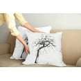 thumbnail image 2 of Ambesonne Nature Throw Pillow Cover 2 Pack, Autumn Tree Dry Branches, 24", Black White, 2 of 7