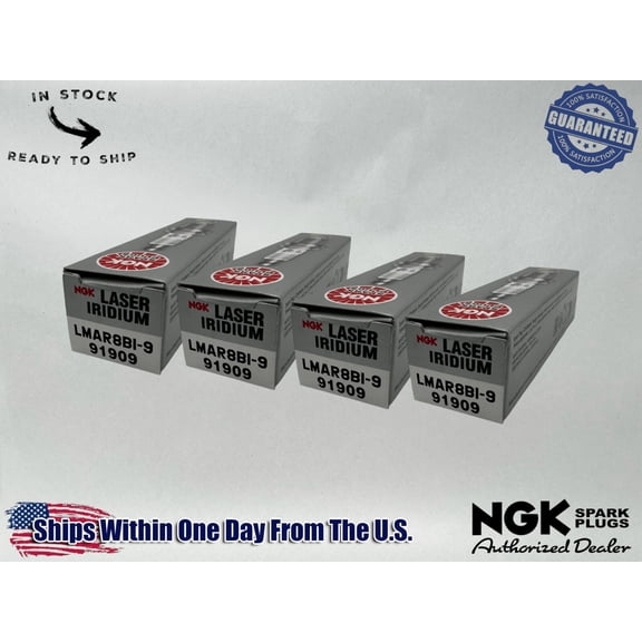 NGK Genuine OEM Authentic Spark Plugs LMAR8BI-9 - 4 PACK
