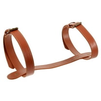 Brown Picnic Blanket Carry Strap with Durable PU and Metal for Storage Adjustable and Easy to Clean