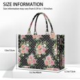 thumbnail image 3 of Large Capacity Tote Bag,Pioneer Flower Floral Print Pattern Handbag Fashion Luxury Tote Bag,15.7"x13"x 5.1" Inches,Laptop Compatible, 3 of 6