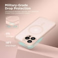 thumbnail image 5 of Magnetic for iPhone 14 Pro Max Case, [Compatible with MagSafe] [Full Camera Protection] Shockproof Protective Slim Translucent Matte Phone Case for iPhone 14 Pro Max 6.7", Grey Green, 5 of 14