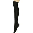thumbnail image 2 of Wrapables® Women's Two-Tone Knee High Boot Socks, Black, 2 of 2