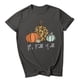 thumbnail image 4 of Blusa de manga corta con estampado de otoño y cuello redondo informal de verano para mujer Pompotops  hfajkhk139969, 4 of 4
