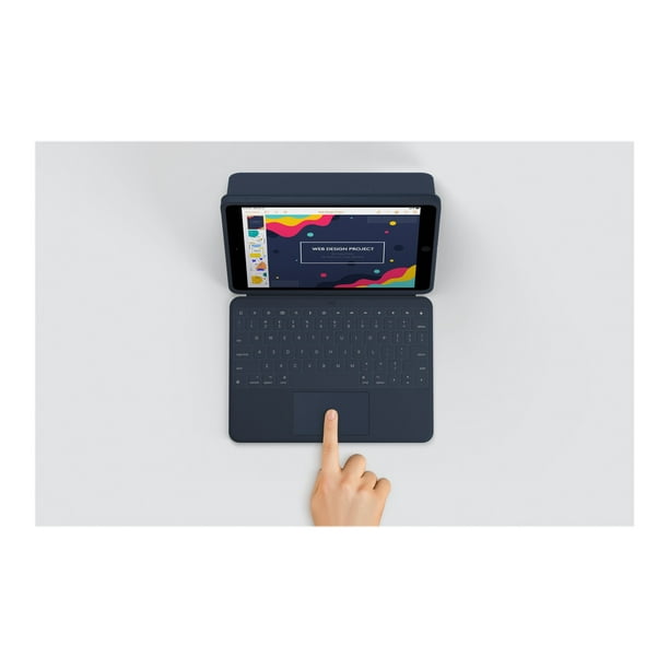 Logitech Rugged Combo 3 Touch for Education - Keyboard and folio case -  with trackpad - Apple Smart connector - academic - for Apple 10.2-inch iPad 