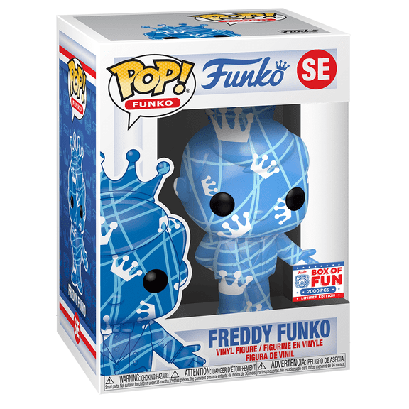 Funko POP! Fundays Freddy Funko SE [Artist Series, Blue & White Stripes] LE 2000 Exclusive