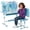 Blue #3, variant on Floseru Kids Desk and Chair Set, Height Adjustable Kids Study Desk Chair Toddlers Writing Table with Tiltable Reading Stand, Bedroom Children Learning Table with Extra Large Drawer