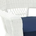 thumbnail image 5 of Jeco Stacking Wicker/Rattan Chair with Tufted Blue Cushion (Set of 2), 5 of 7