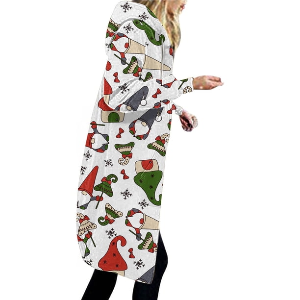 Puntoco Chaqueta De Mujer Sudadera con Capucha De Manga Suelta Estampada De Halloween para Mujer Chaqueta Larga Superior Liquidación De Navidad Puntoco Puntoco-393