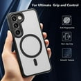 thumbnail image 5 of Magnetic for Samsung Galaxy S23 Plus Case [Compatible with Magsafe] Slim Frosted Matte Case Cover Translucent Hard PC Back Military Drop Protection Phone Case for Girls&Boys,Black, 5 of 6
