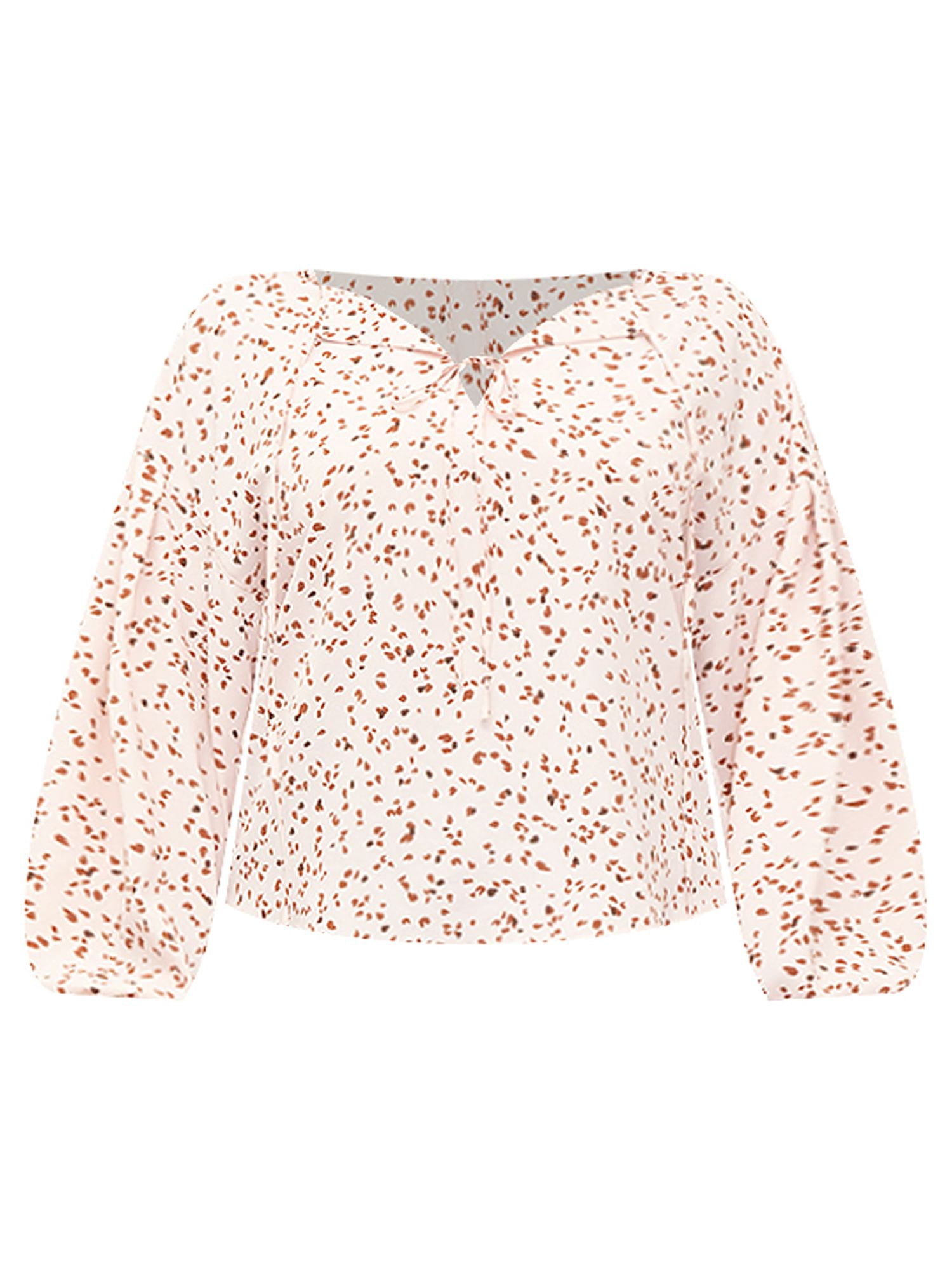 ELOQUII Elements Women's Plus Size Balloon Sleeve Blouse