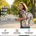 thumbnail image 2 of Xoenoiee Funny Cat Print 3 Pieces Backpack Set for Girls Teen 7-8/8-10 Bookbag Backpack Set with Lunch Bag and Pencil Case Kids School Bag Rucksack Elementary Middle School Bookbags 17inch, 2 of 6