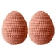 thumbnail image 2 of Decoración de huevo de Pascua tejida a mano con espuma de ganchillo, forma ovalada suave y texturada, hecha a mano, para cestas, mesas y hogar., 2 of 6
