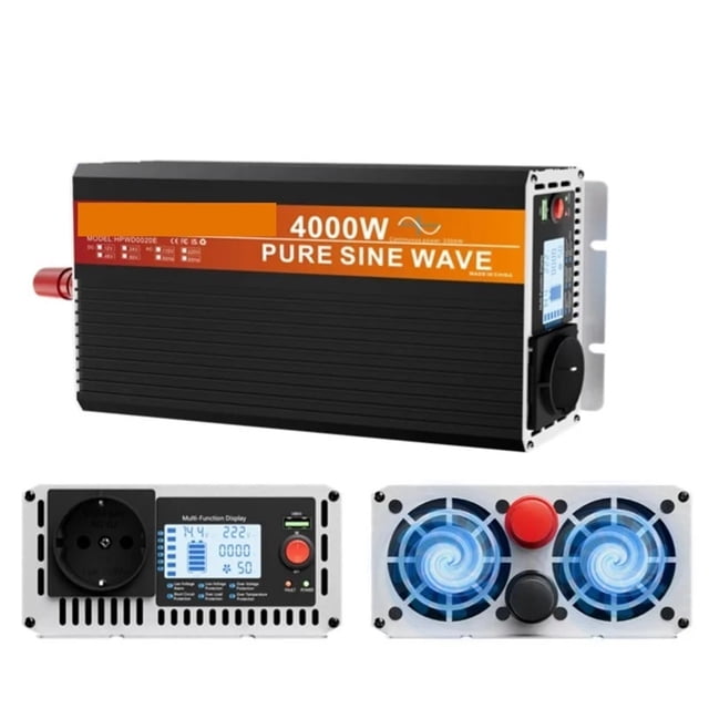Inverter 4000 W Inverter avec AC à DC Pure Sinus Pure Sinys, Design de Sécurité