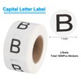 thumbnail image 2 of Etiquetas de inventario de letras Uxcell, etiquetas redondas autoadhesivas de letras mayúsculas de 1 pulgada (2 rollos / Total 1000 piezas), 2 of 6