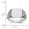 thumbnail image 2 of Real 14ktw 11.0x11.5mm Closed Back Antiqued Men's Signet Ring Size: 9; for Adults and Teens; for Women and Men, 2 of 2
