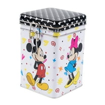 Disney Mickey and Minnie Black and White Rectangular Lock Top Canister, 95732