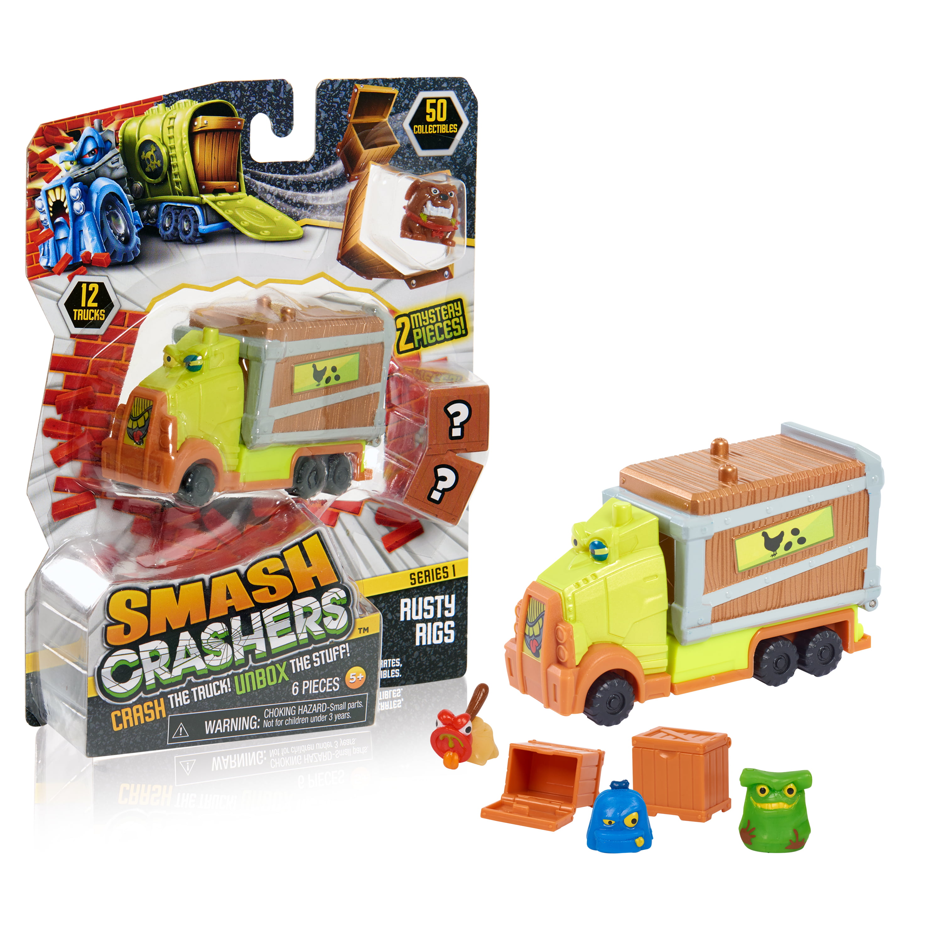 Smash Crashers Trucks Toy Lot of 9 Toys