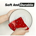thumbnail image 6 of 2 Pcs /6 Pcs Christmas Kitchen Towels, Snowman Tree Gnome Plaid Print Microfiber Dish Towels, Absorbent Soft Holiday Hand Tea Dishcloths for Kitchen Bathroom, Xmas Decorations Gifts, 6 of 8