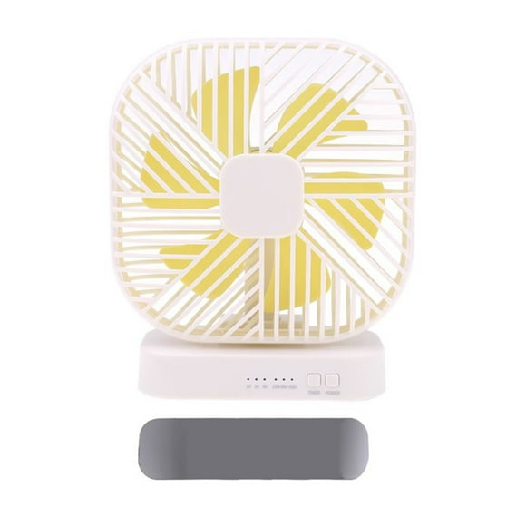 Magnetic USB Desk Fan, 3-Speed Timer Fan with AA/USB Power for Office & Travel