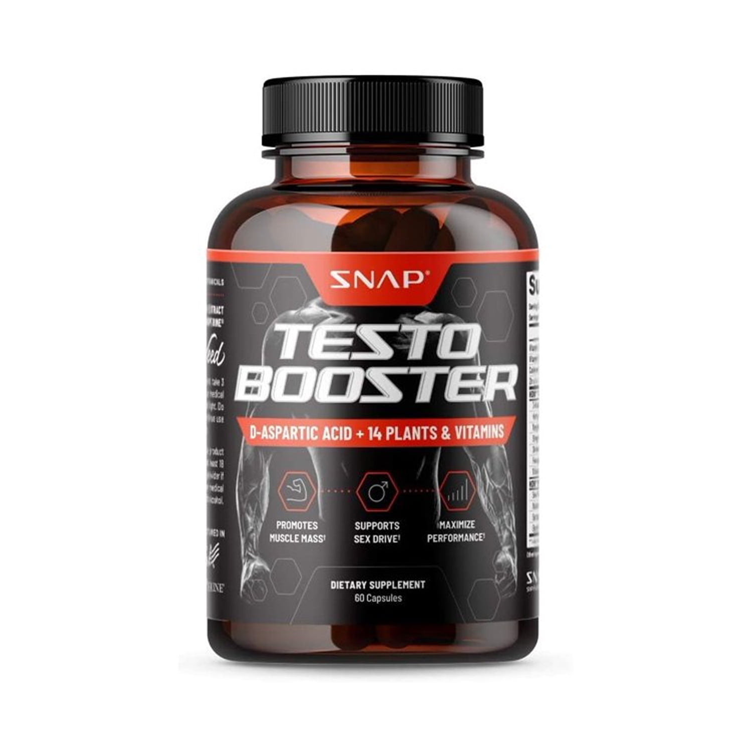 Snap Supplements Testo Booster Supplement Pre Workout And Increase Sexual Drive 60 Capsules