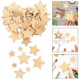 thumbnail image 4 of MasteelfCA 100PCS Unfinished Wooden Stars Cutout Discs Assortment For Patchwork Scrapbooking Arts Crafts DIY Decoration Birthday Wedding Display Decor (1.4cm-3.57 cm Assorted Size), 4 of 8
