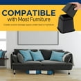 thumbnail image 4 of LifeMaster 4pcs Bed Risers 3 inch - Heavy Duty Furniture Risers for Sofa Couch - Great for Under Bed Storage (Black) - 1300lbs Total Support, 4 of 5