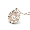 thumbnail image 2 of 5.00 Cts Perle Filigrane Design 925 Argent Sterling Rose Vermeil Floral Style Femmes Collier de Mariage, 2 of 3