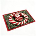 thumbnail image 3 of PoyoKee Christmas Decorations, Crystal Velvet 3D Santa Print Bathroom Rugs, Bath Mat for Entryway Porch Sink, Washable Rug for Household Indoor Xmas Decor, 3 of 7
