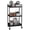 Black-31.2"H, variant on 4 Tier Metal Rolling Utility Cart White 40"H for Office Home Kitchen Garden