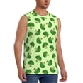 thumbnail image 2 of Balery Broccoli Vegetables Camisetas sin mangas para hombre, absorbe la humedad y protege contra el mal olor.-Small, 2 of 7