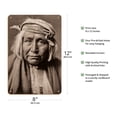thumbnail image 2 of De Gizzeh-Rolling - Apache Native Man - North American Indians - Vintage B&W Historical Photograph by Edward S. Curtis c.1906 - 8 x 12 inch Vintage Wood Art Sign, 2 of 4