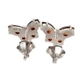 thumbnail image 5 of Bohemian Garnet Sterling Silver Butterflies Earrings, 5 of 7