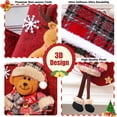 thumbnail image 4 of BOPORO 4 Pcs Christmas Stockings, Personalized Christmas 3D Plush Stockings, Santa Snowman Reindeer Bear Xmas Character Stocking for Christmas Family Holiday Party Decorations, 4 of 6