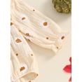 thumbnail image 6 of Newborn Baby Girls Halloween Clothes Pumpkin Ruffle Romper Long Sleeve Waffle Bodysuit with Headband Set Fall Outfits, 6 of 8
