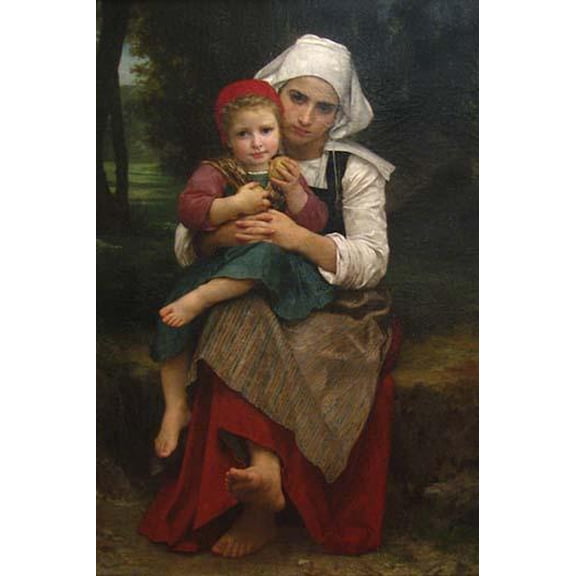 Breton Brother & Sister-Fine art canvas print (20" x 30")